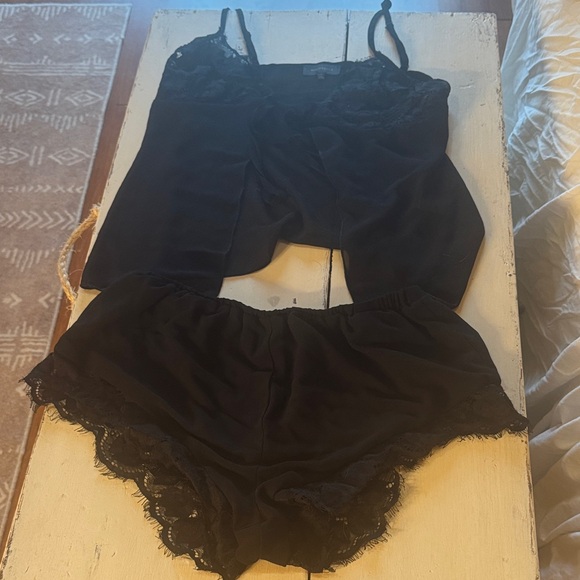 MAJORELLE Other - MAJORELLE Black Lace-Trim Camisole & Short Sleep Set